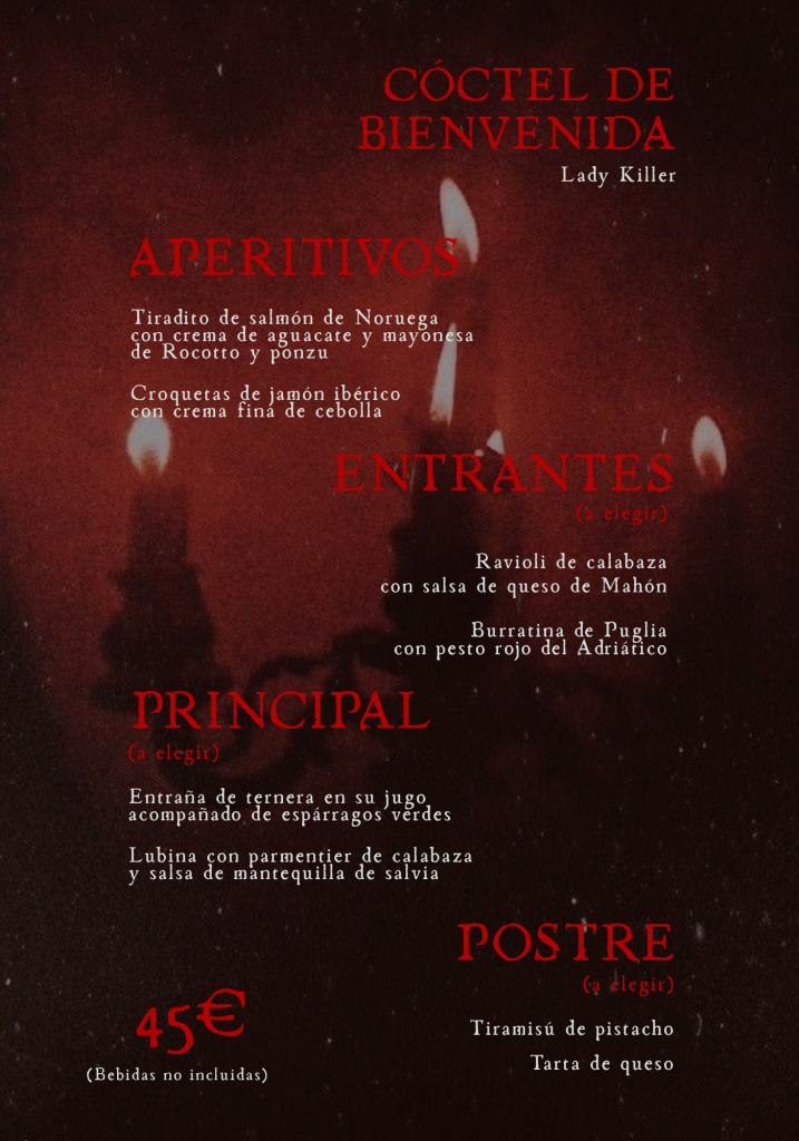 Menú Halloween